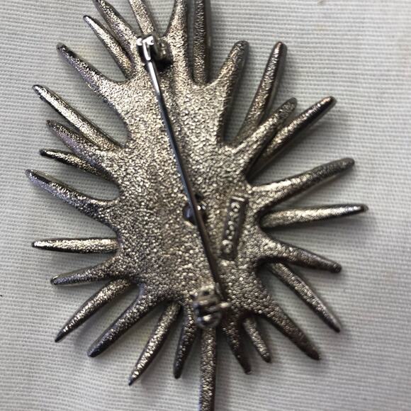 Vintage Lot of 4 Earrings & Brooch Coro Signed Silver Mod MCM Modern Retro - Picture 9 of 14